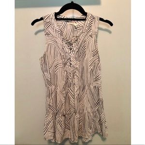 Anthropologie Floreat Calla Lace-up Tank